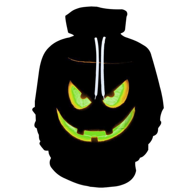 Men's Halloween Pumpkin Print Hoodie