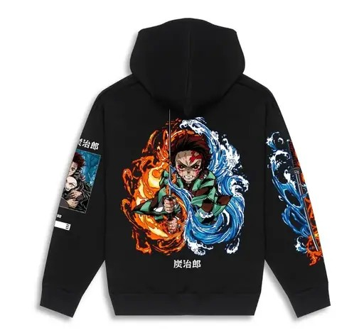 DEMON SLAYER TANJIRO PRINT HOODIE FOR MEN  - 75% OFF